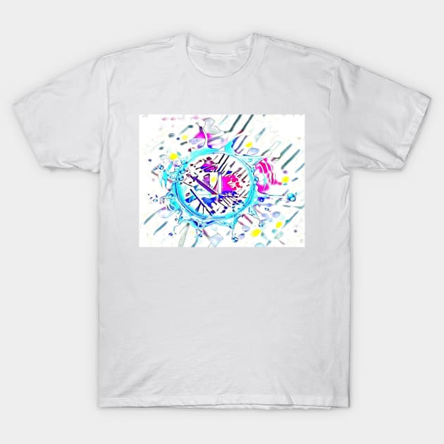 Color bling ocean splash abstract T-Shirt by SilverPixieArt